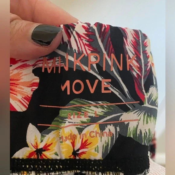 Mink PinkTropical Print Leggings - Picture 5 of 9